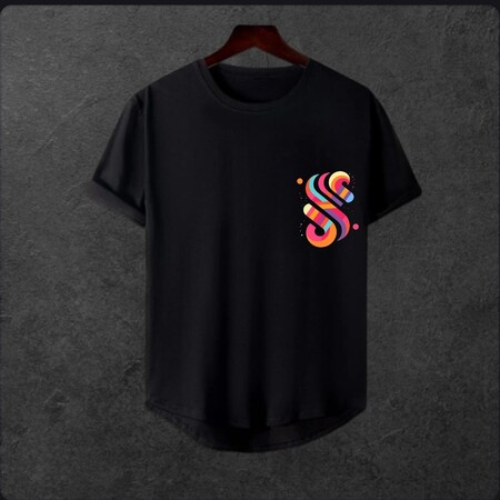 Oversize Modern Boy Pamuklu EtekKısmıOval T-shirt